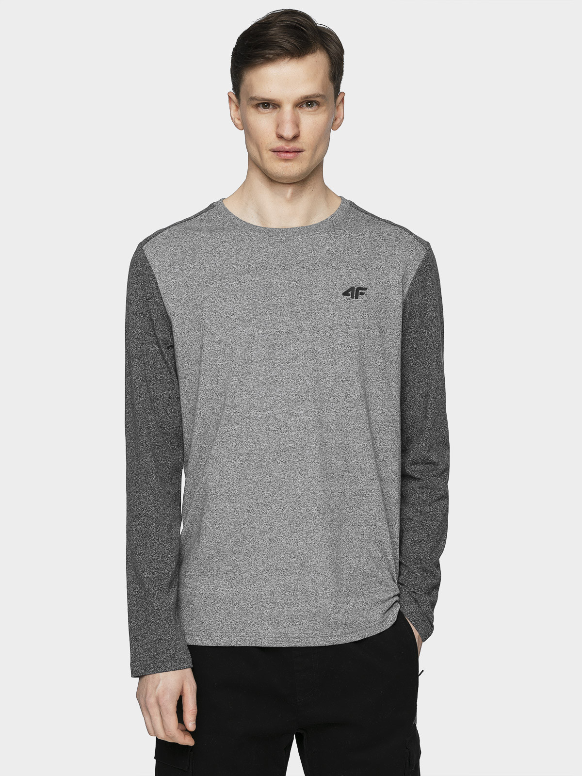 Levně 4F H4L21-TSML010 GREY SALT Pánské tričko