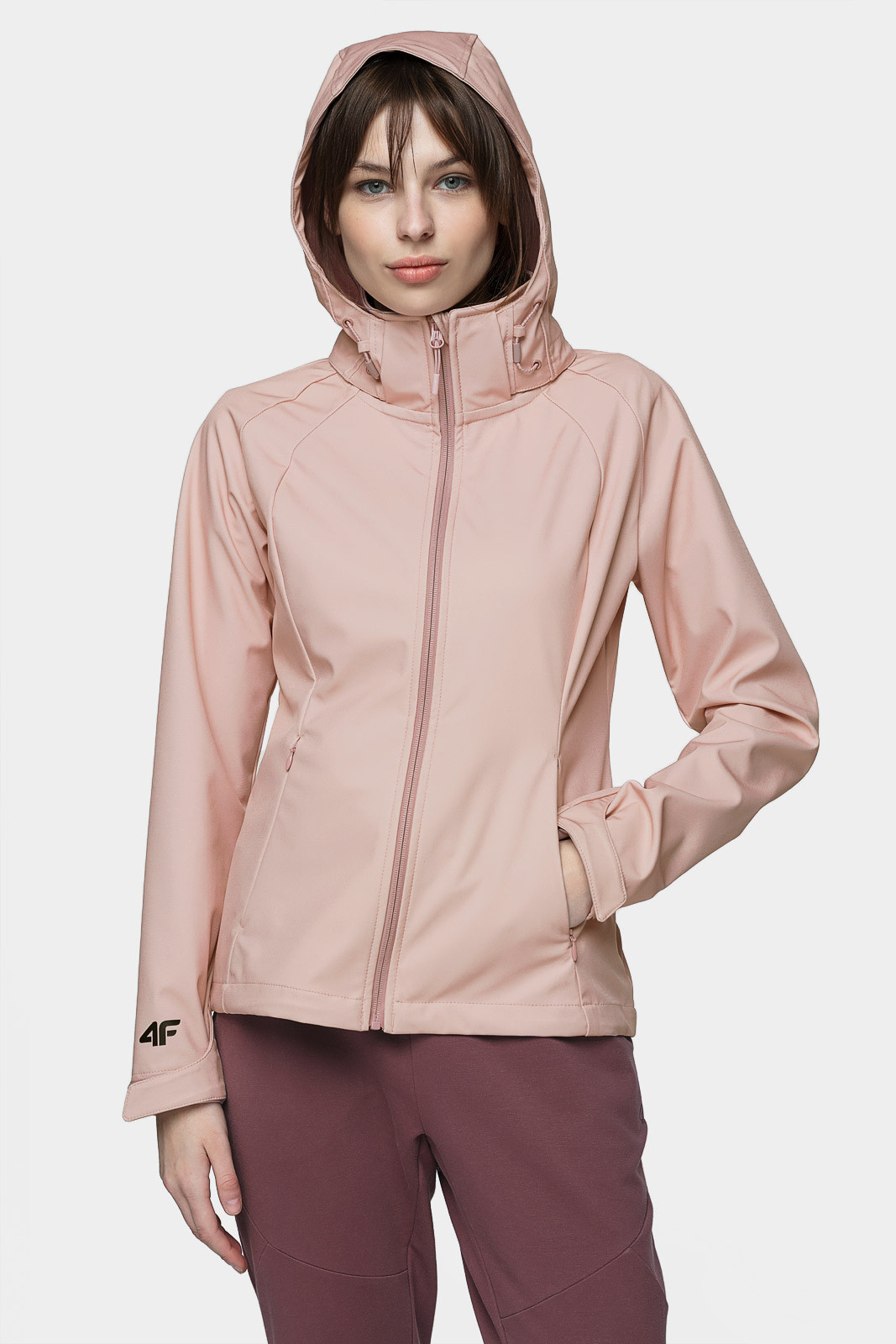 Levně 4F H4L21-SFD002 LIGHT PINK DÁMSKÁ SOFTSHELLOVÁ BUNDA