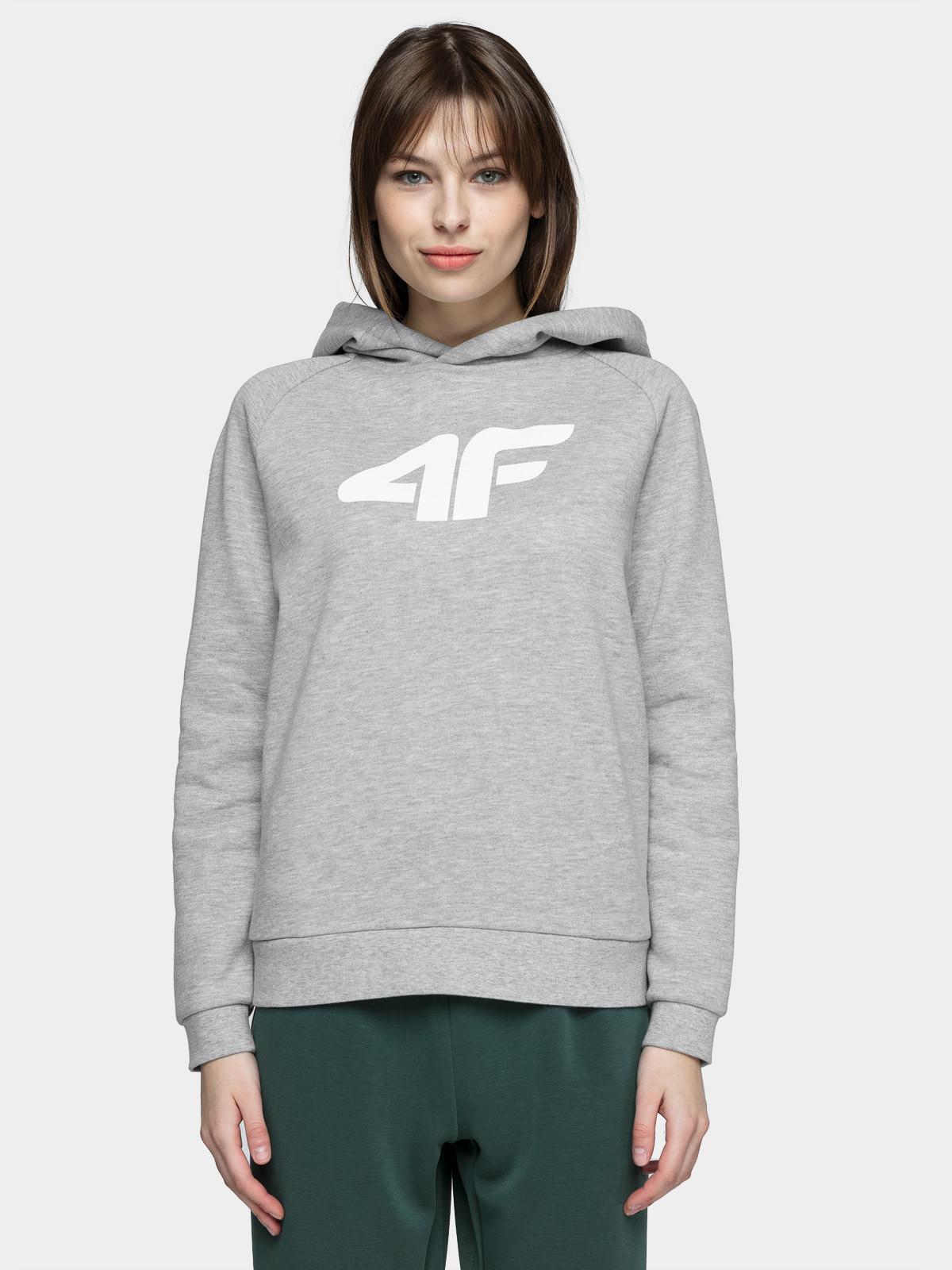 Levně 4F H4L21-BLD023 COLD LIGHT GREY Dámská mikina
