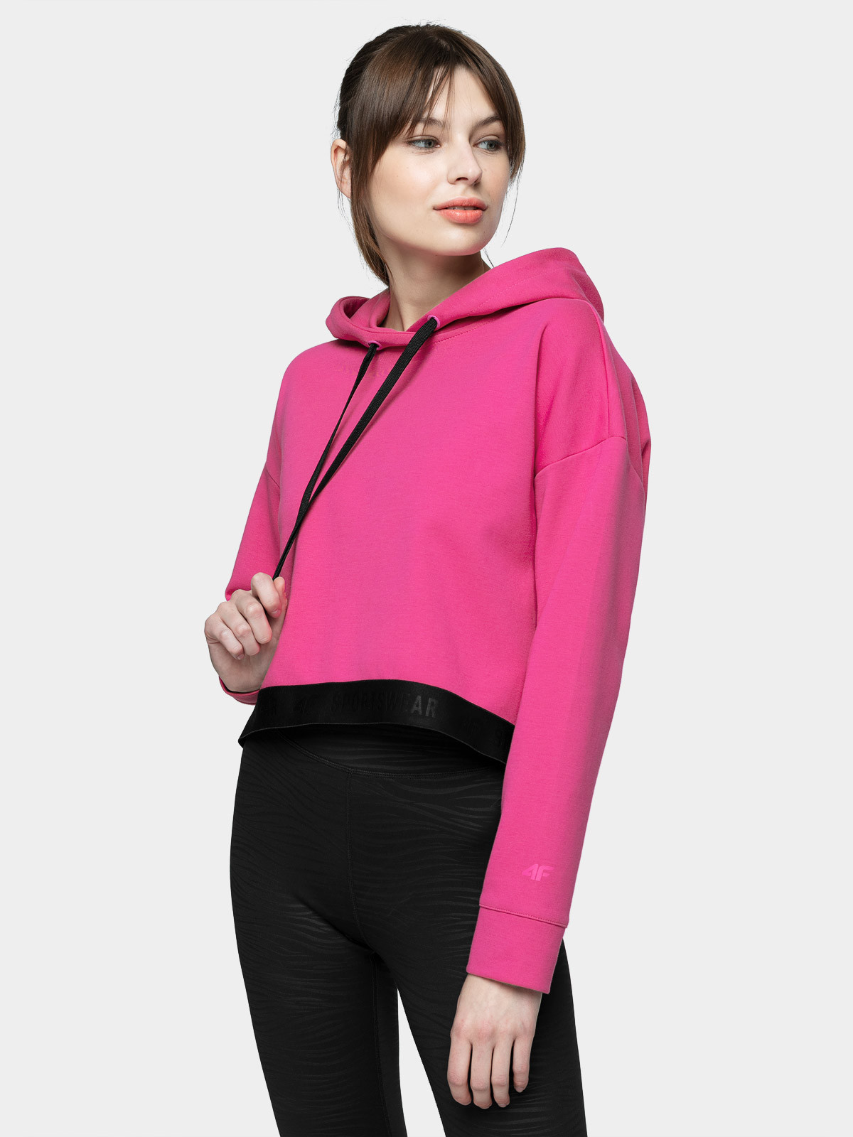 4F H4L21-BLD011 HOT PINK Dámska mikina US XXL H4L21-BLD011 HOT PINK