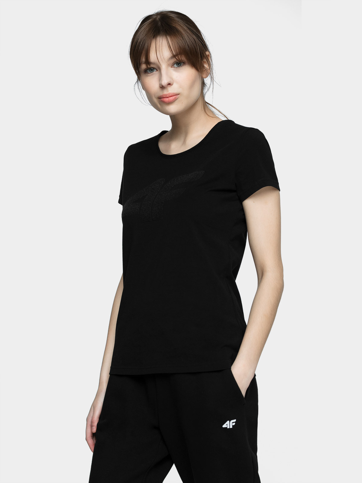 4F NOSH4-TSD005 DEEP BLACK Dámske tričko US L NOSH4-TSD005 DEEP BLACK