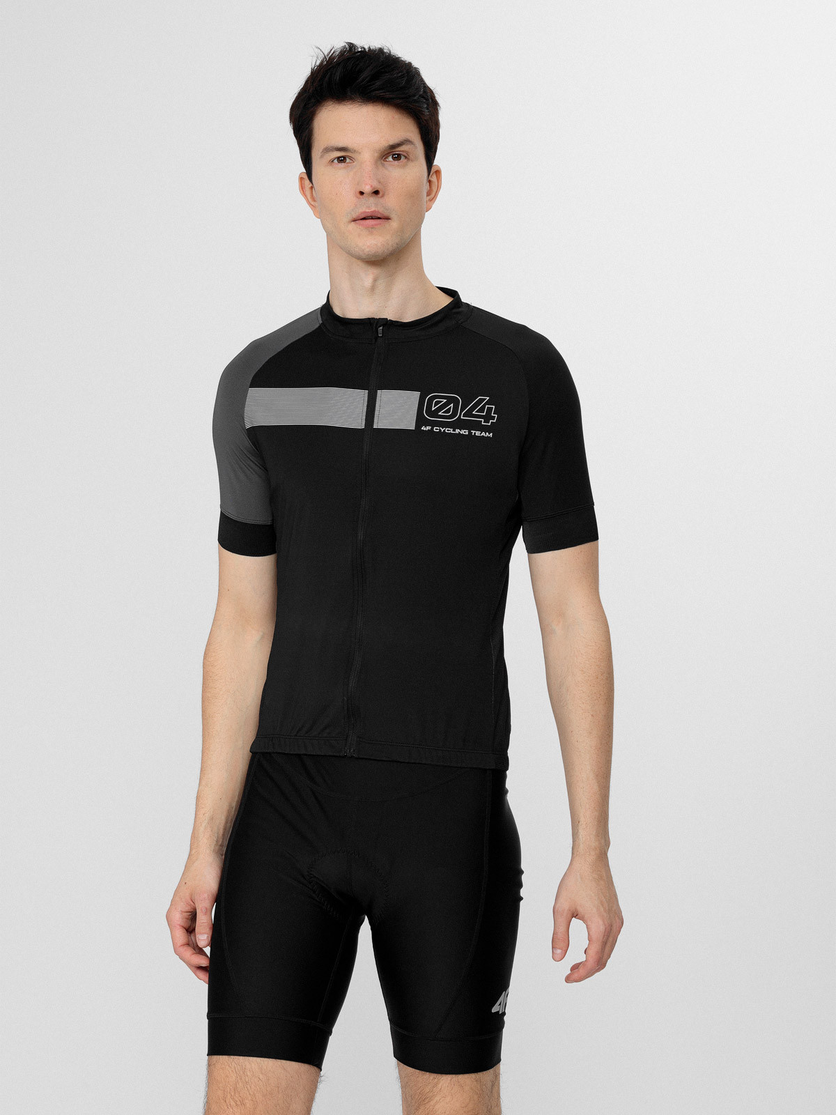 Levně 4F H4L22-RKM002 DEEP BLACK Cyklistický dres