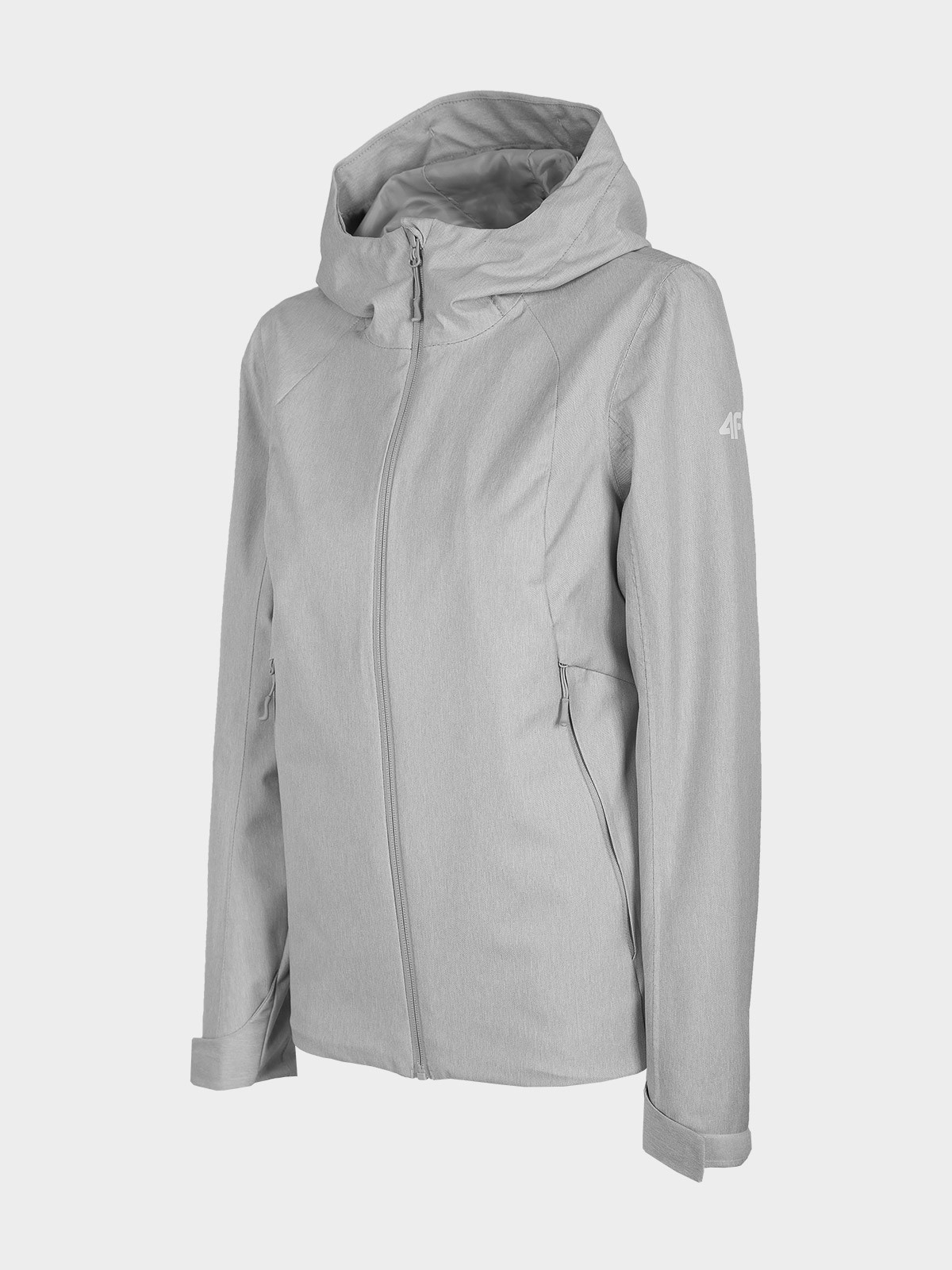 Levně 4F H4L22-KUD001 COLD LIGHT GREY MELANGE Dámská bunda