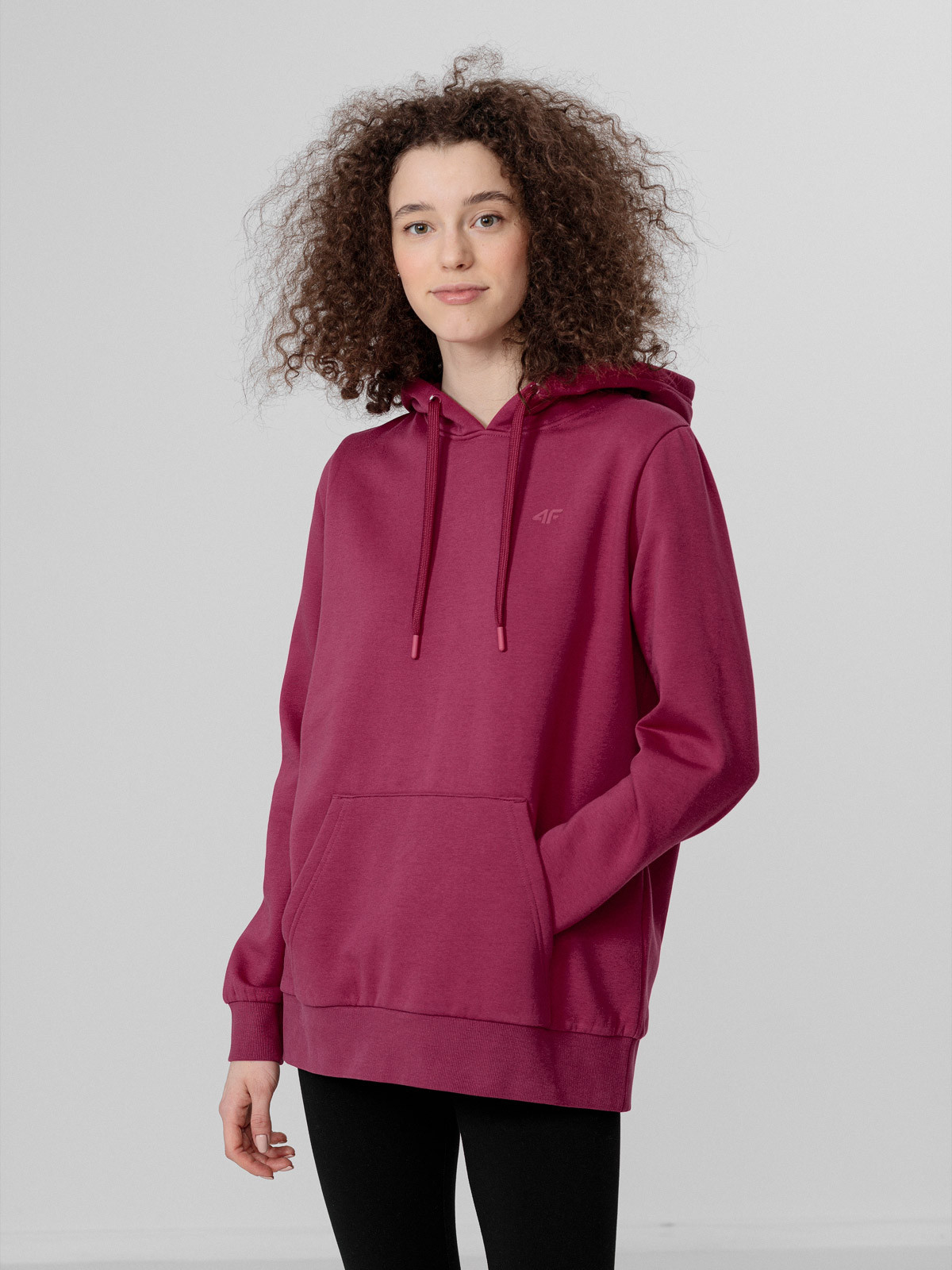 Levně 4F H4L22-BLD352 DARK PINK Dámská mikina