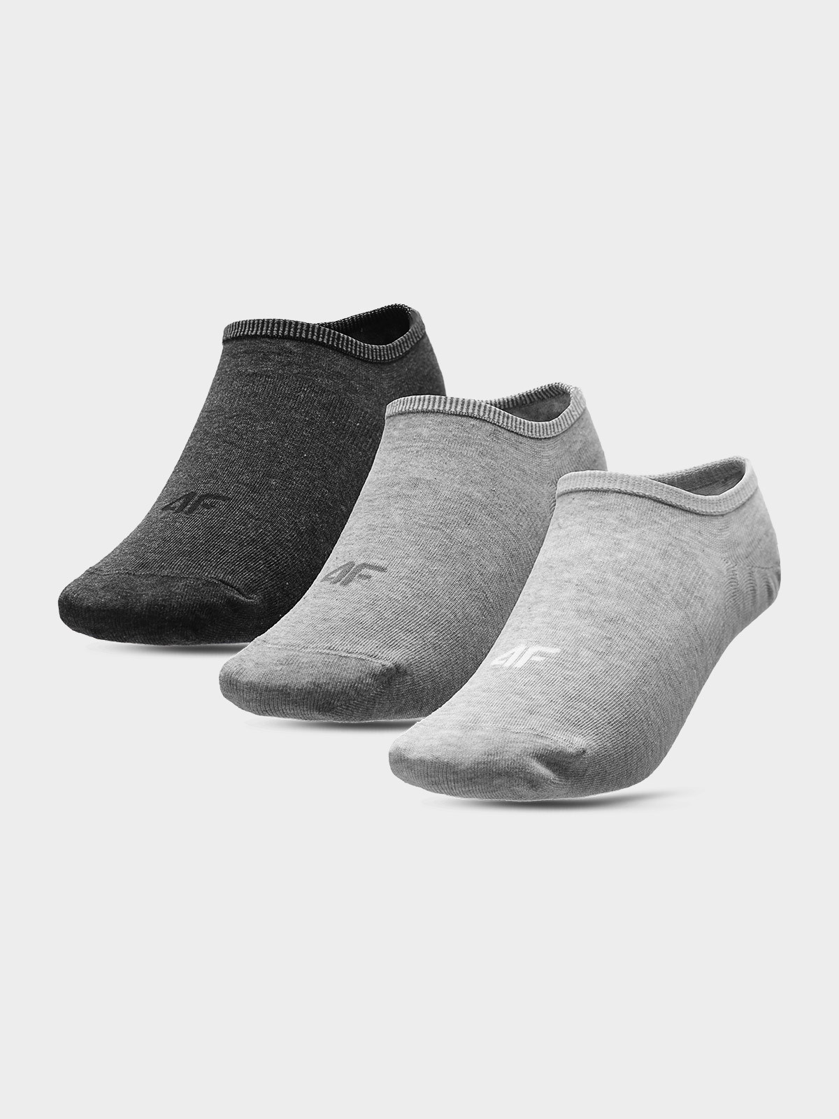 Levně 4F H4L22-SOD301 COLD LIGHT GREY MELANGE+GREY MELANGE+MID Ponožky