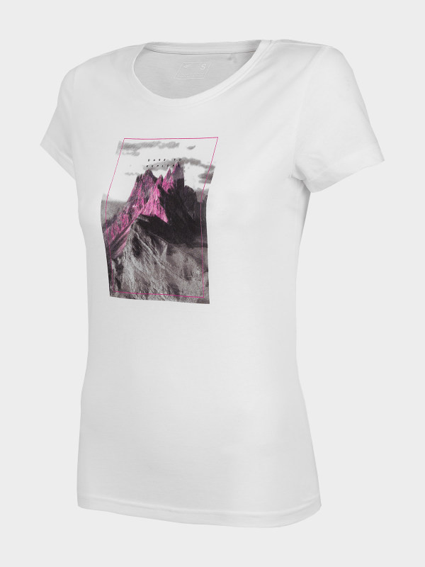 Levně 4F H4L22-TSD060 OFF WHITE Dámské tričko