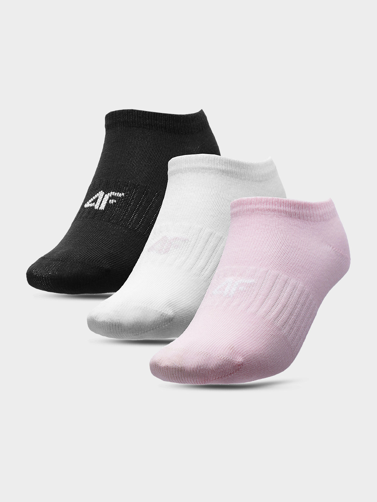 Levně 4F HJL22-JSOD001 LIGHT PINK+WHITE+DEEP BLACK Ponožky