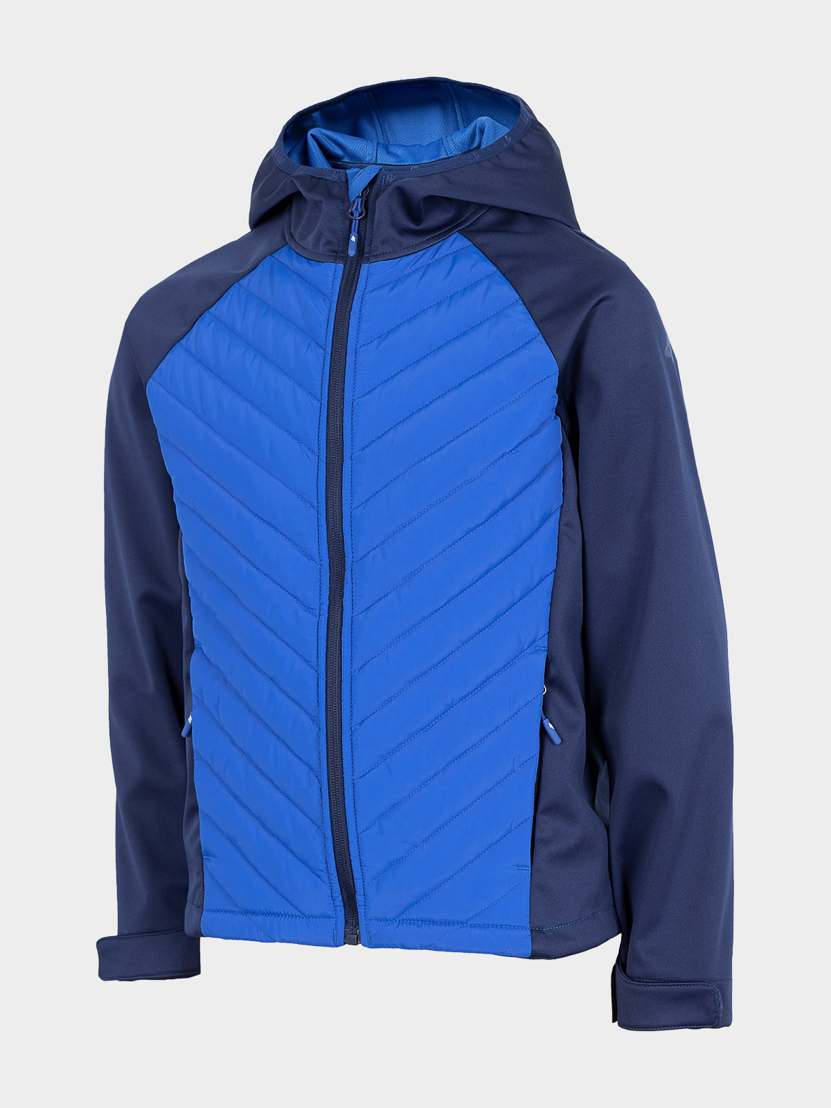 Levně 4F HJZ22-JSFM002 NAVY Dětská softshellová bunda