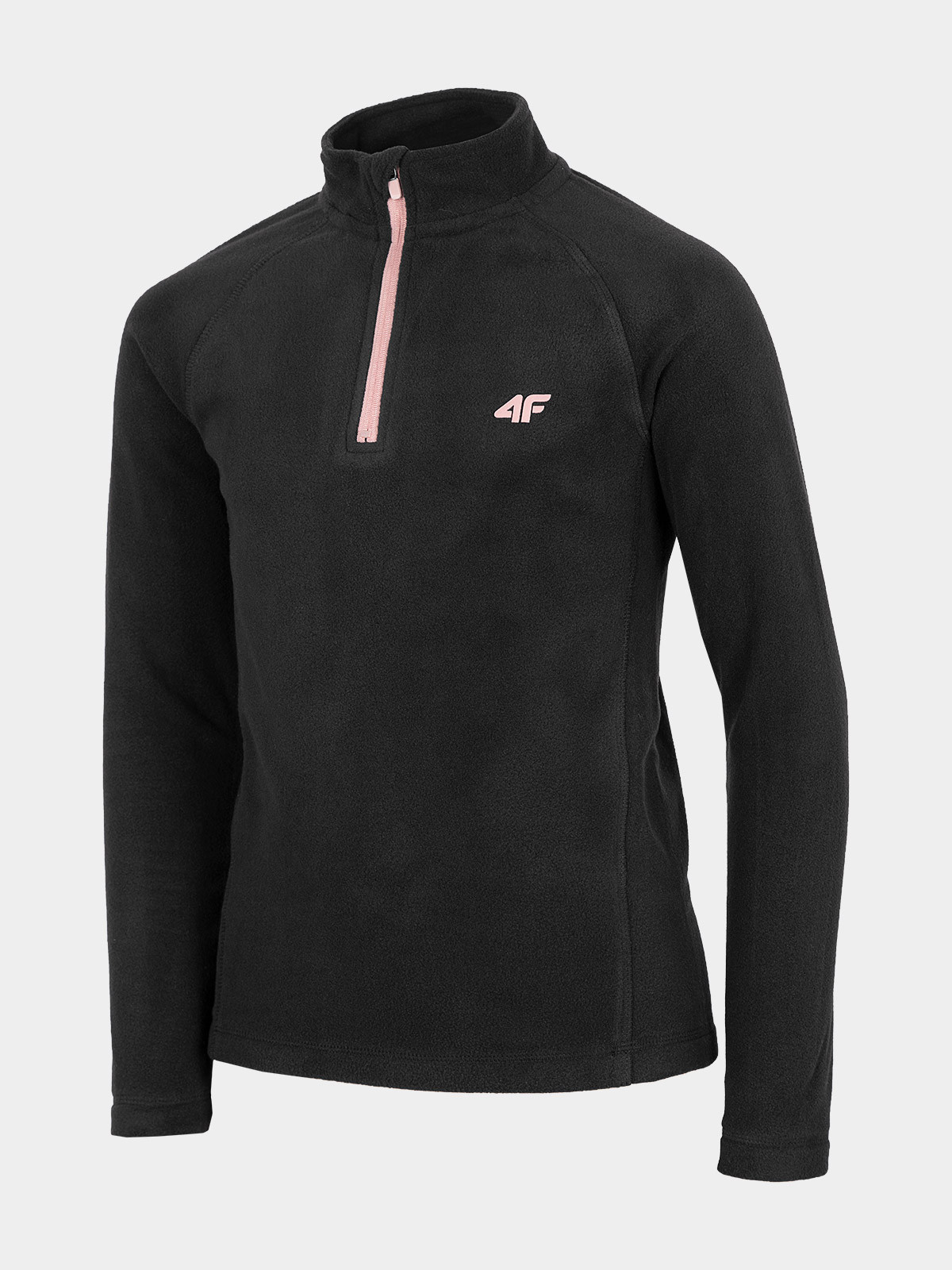 Levně 4F HJZ22-JBIDP001 DEEP BLACK Dětské fleecové tričko