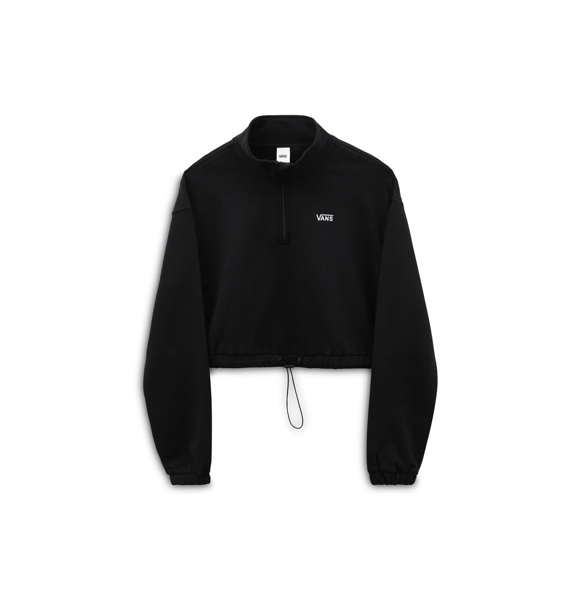 E-shop Vans WM LEFT CHEST HALF ZIP FLEECE Dámska mikina US XL VN0A4R97BLK1