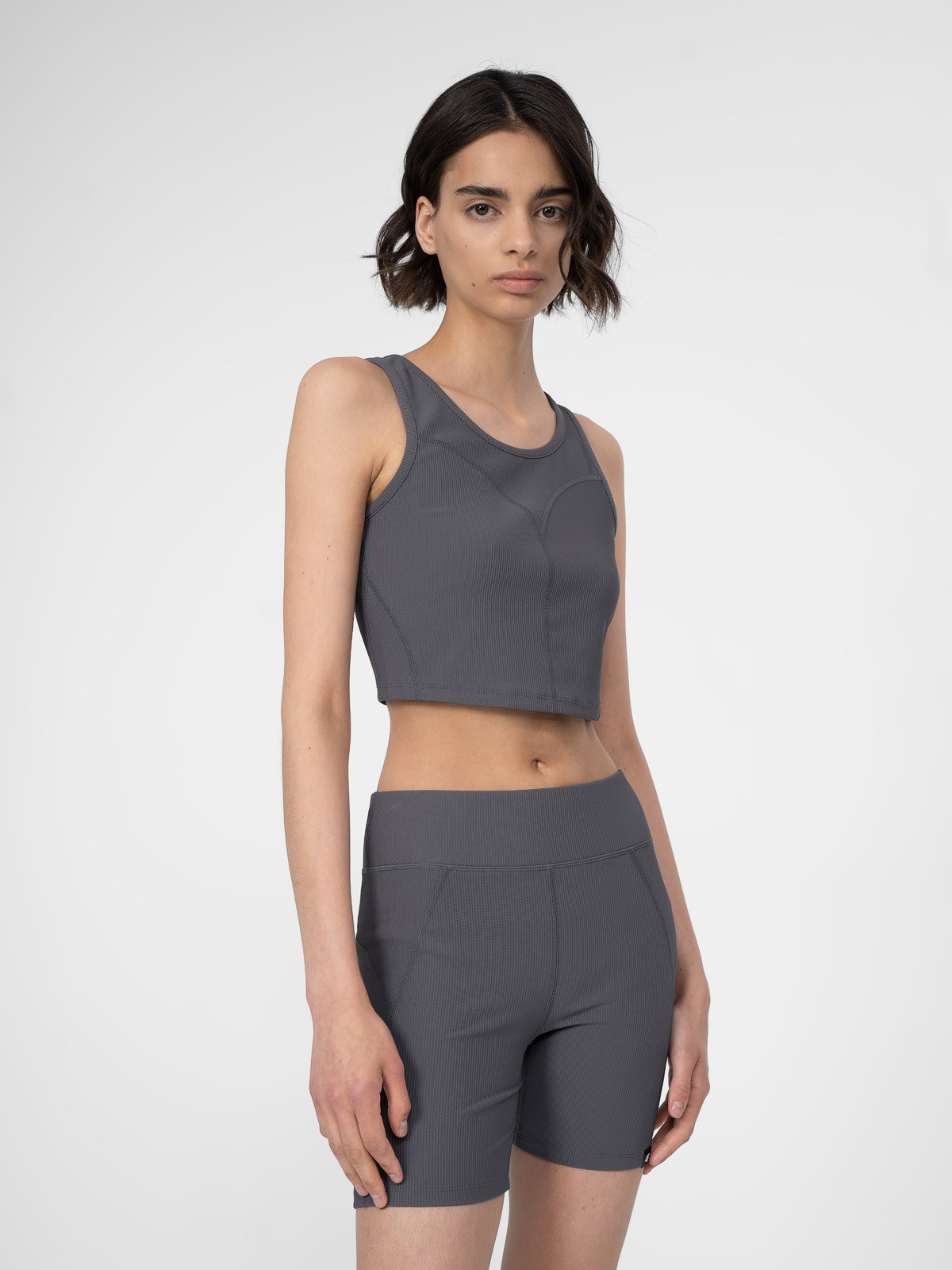 Levně 4F 4FSS23TTSHF330 ANTHRACITE Dámské tílko