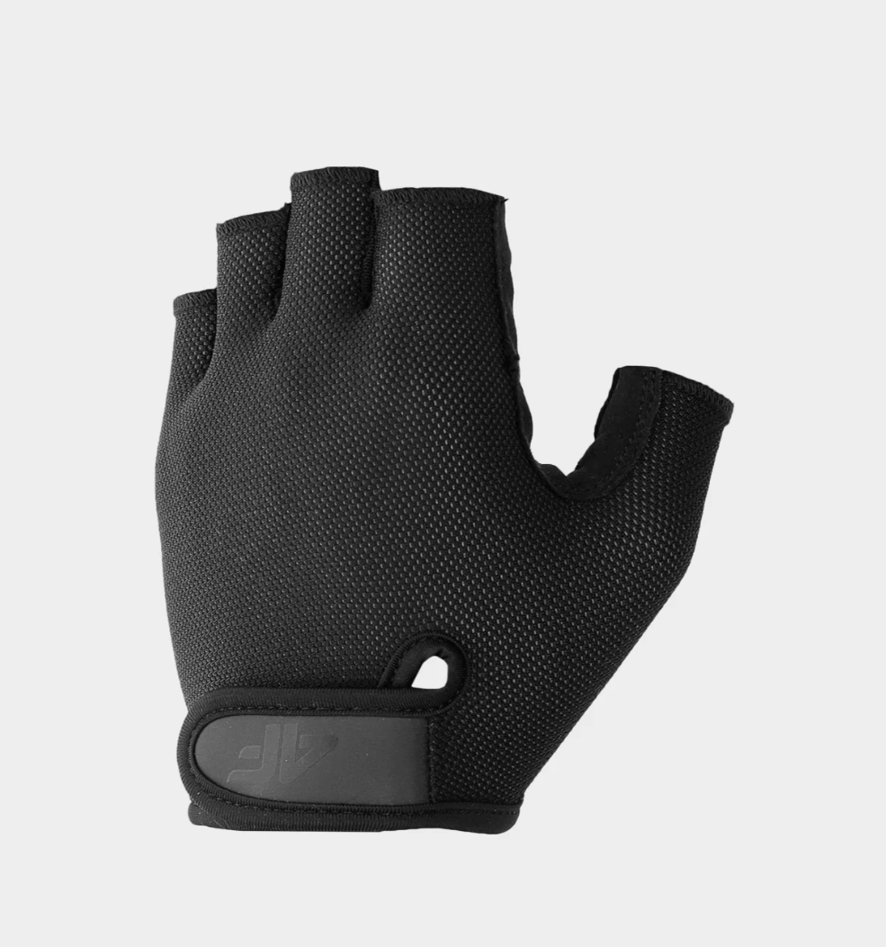 Levně 4F 4FSS23AFGLU058 DEEP BLACK Unisex cyklistické rukavice