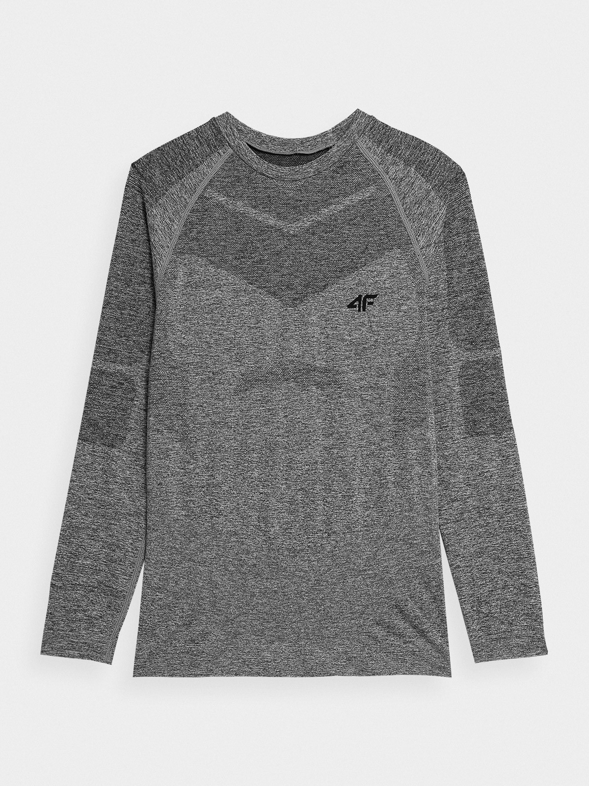 Levně 4F 4FAW23USEAM103 COLD LIGHT GREY MELANGE Pánské termo tričko