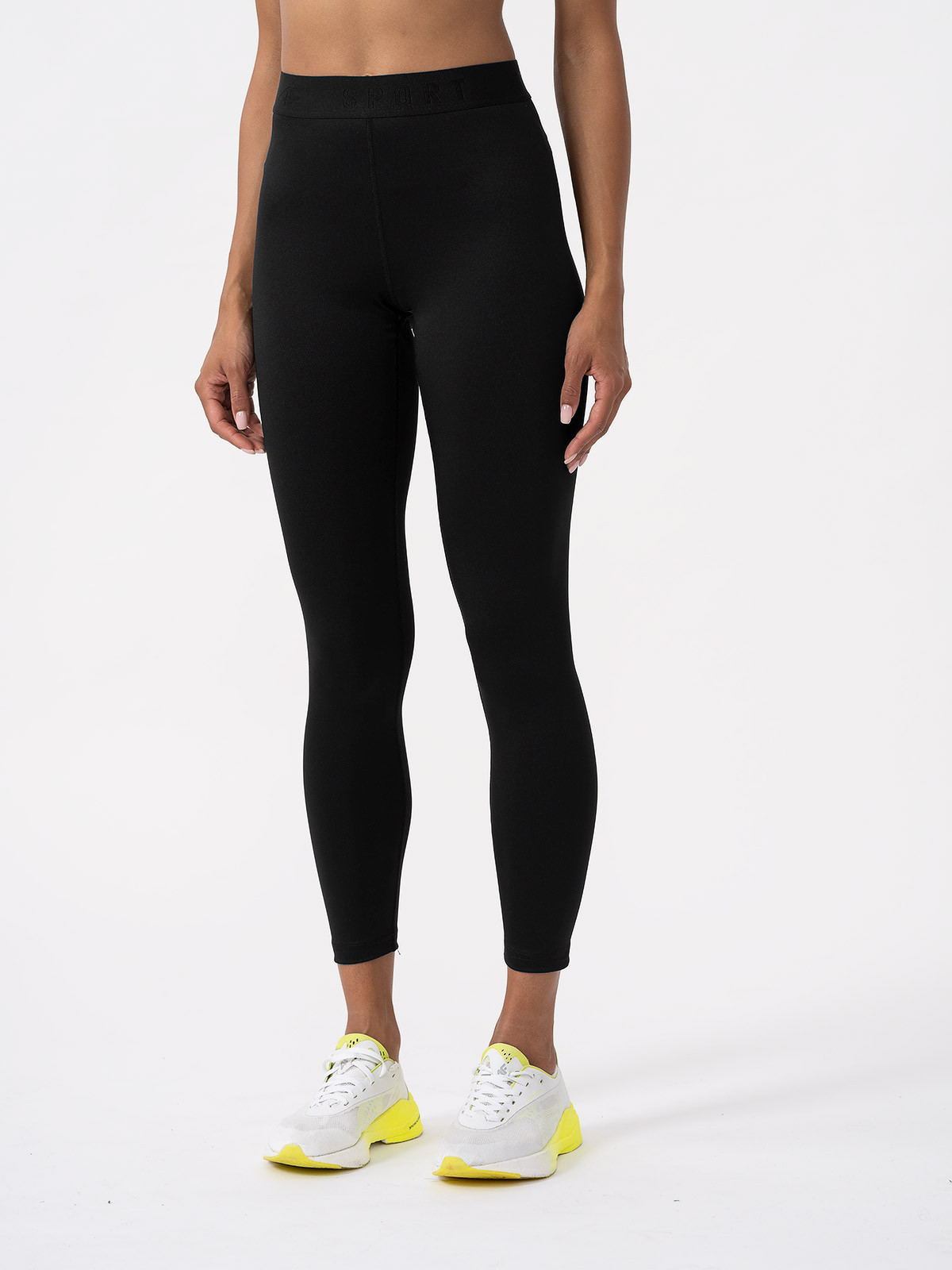 Levně 4F 4FAW23TFTIF153 DEEP BLACK Dámské sportovní legíny