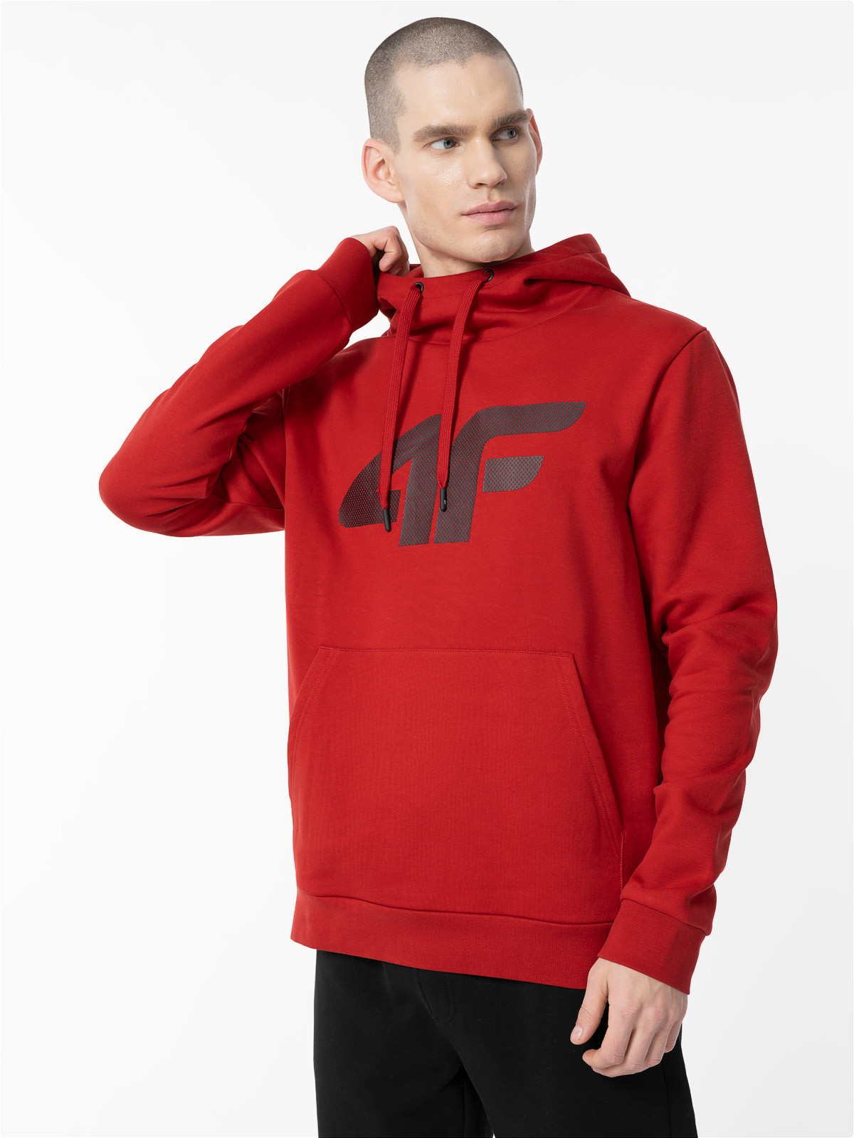 Levně 4F 4FAW23TSWSM694 RED Pánská mikina