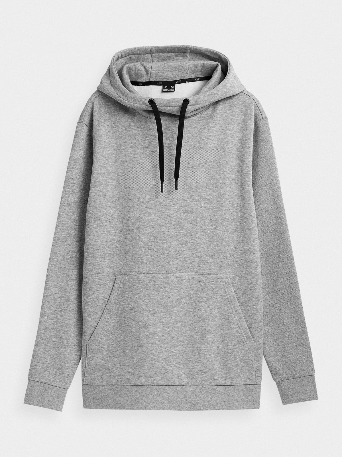 Levně 4F 4FAW23TSWSM694 COLD LIGHT GREY MELANGE Pánská mikina