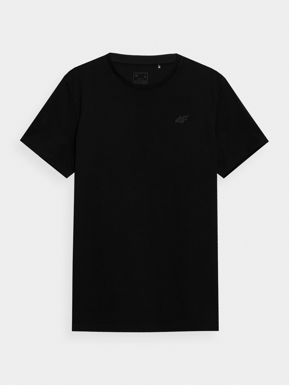 Levně 4F 4FAW23TTSHM0876 DEEP BLACK Pánské triko