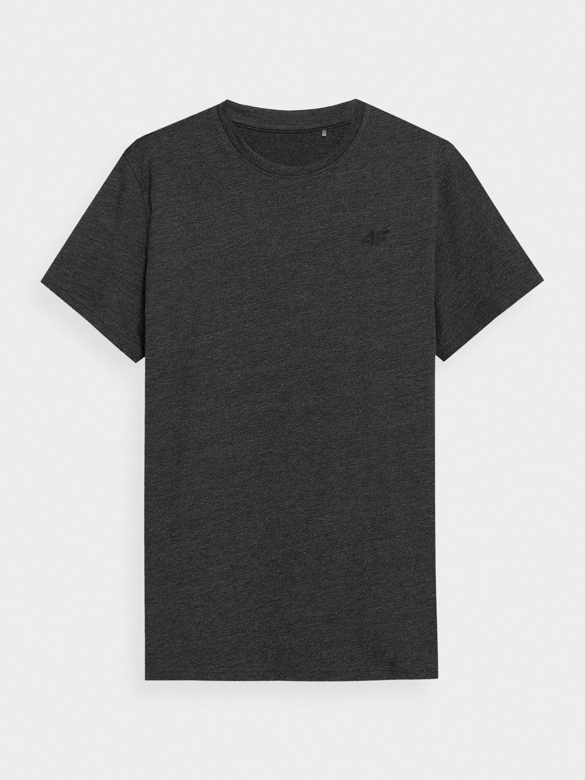 Levně 4F 4FAW23TTSHM0876 DARK GREY MELANGE Pánské triko