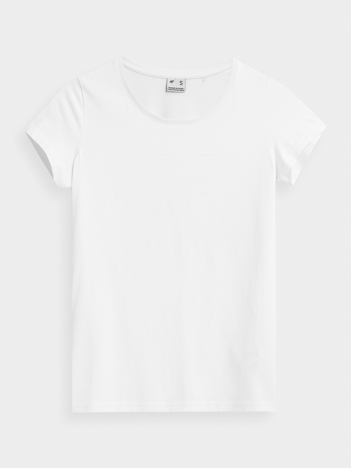 Levně 4F 4FAW23TTSHF0907 WHITE Dámské tričko