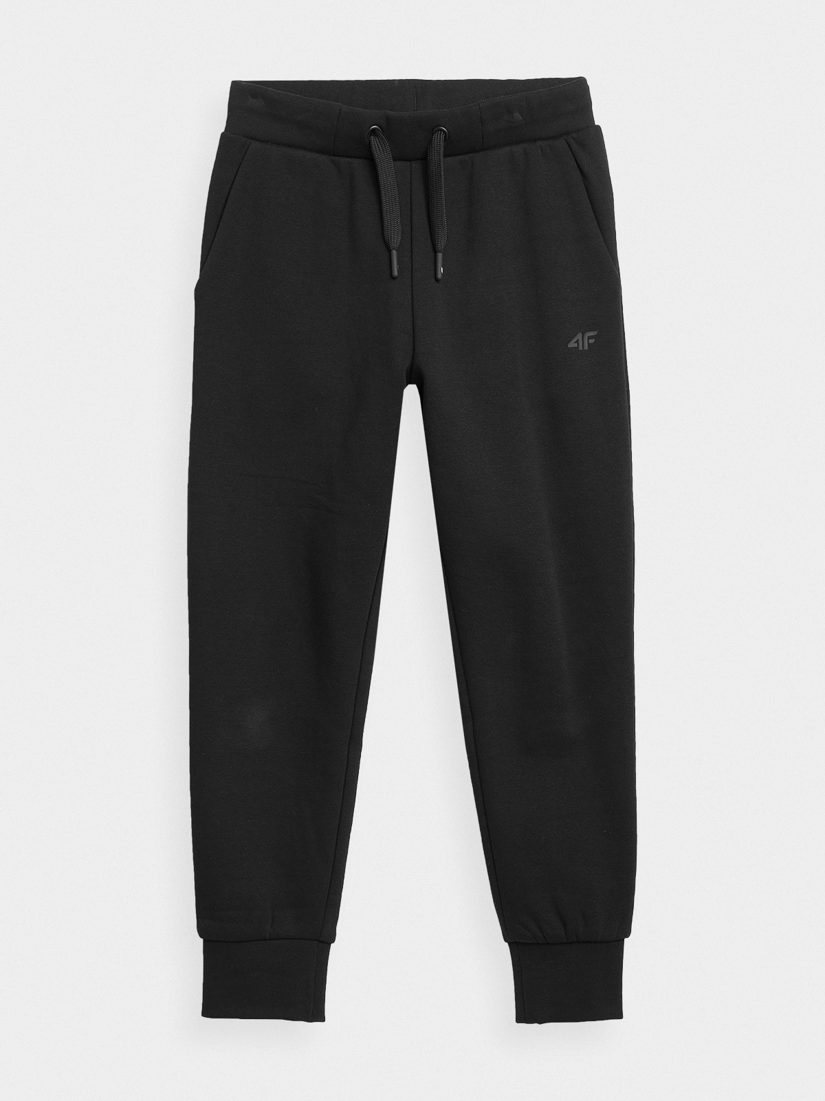 Levně 4F 4FJAW23TTROF515 DEEP BLACK Dětské tepláky