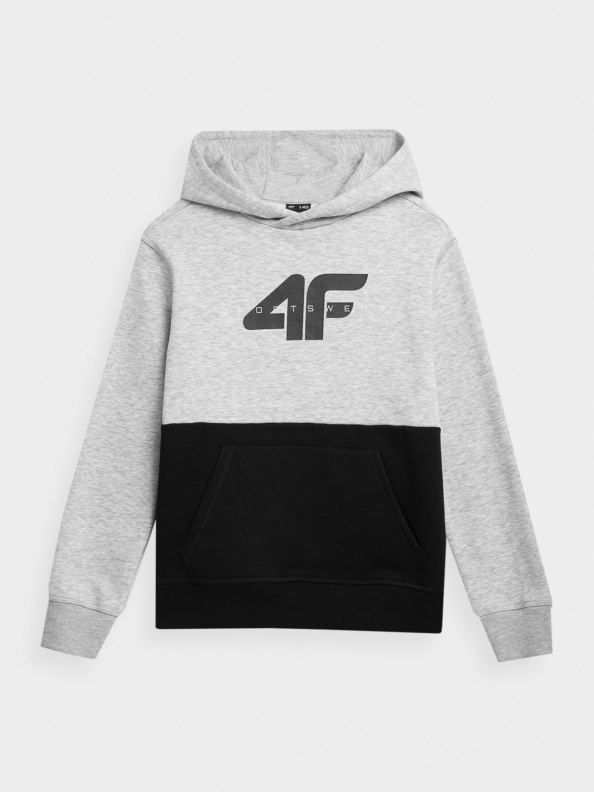 Levně 4F 4FJAW23TSWSM628 COLD LIGHT GREY MELANGE Dětská mikina