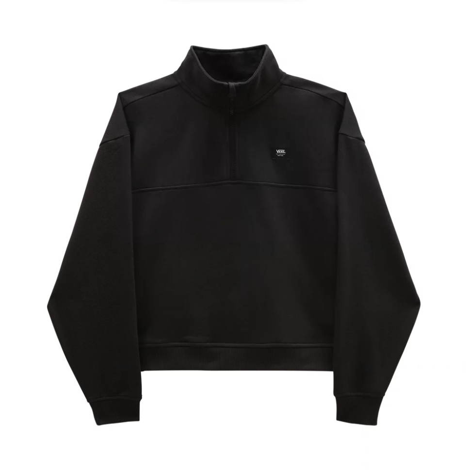 E-shop Vans LEIGHTON MOCK NECK FLEECE Dámska mikina US L VN000A5VBLK1