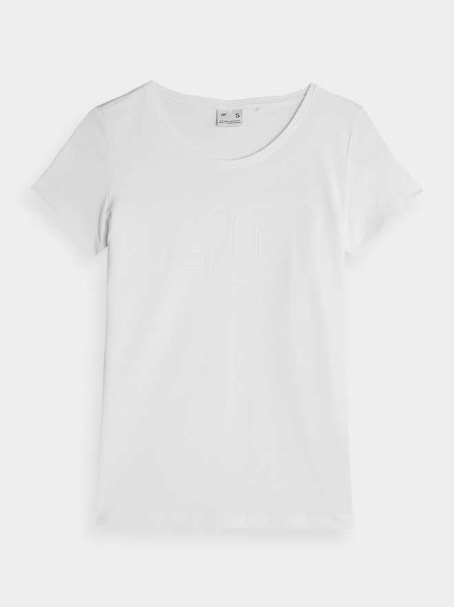 Levně 4F 4FSS23TTSHF583 WHITE Dámské tričko