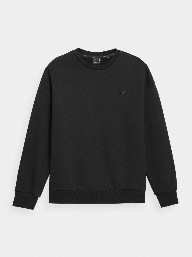 Levně 4F 4FSS23TSWSF537 DEEP BLACK Dámská mikina