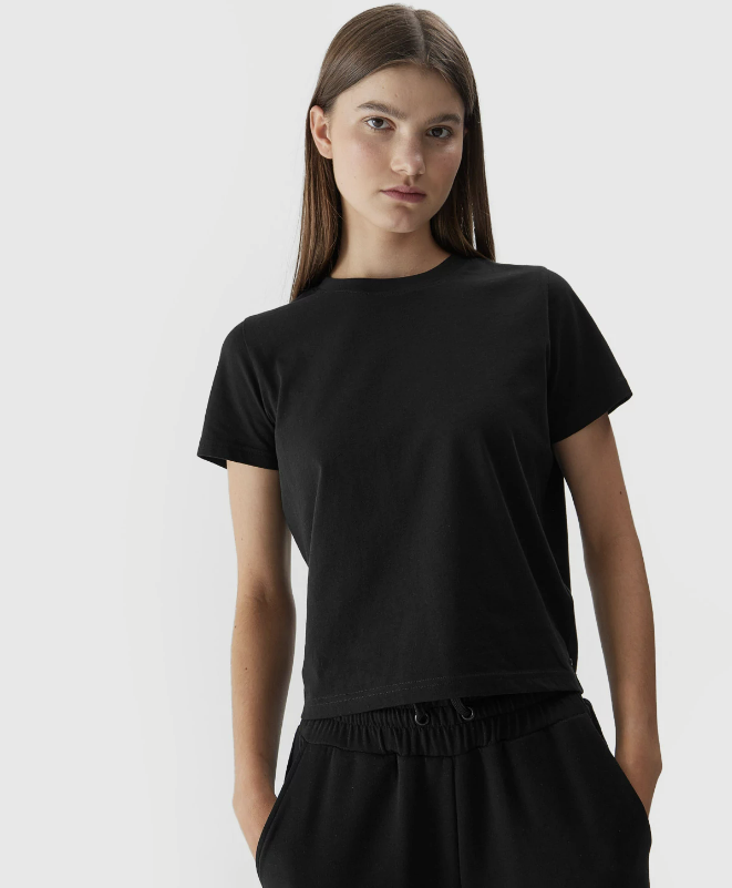 4F 4FWAW23TTSHF1169 DEEP BLACK Dámske tričko US XS 4FWAW23TTSHF1169 DEEP BLACK