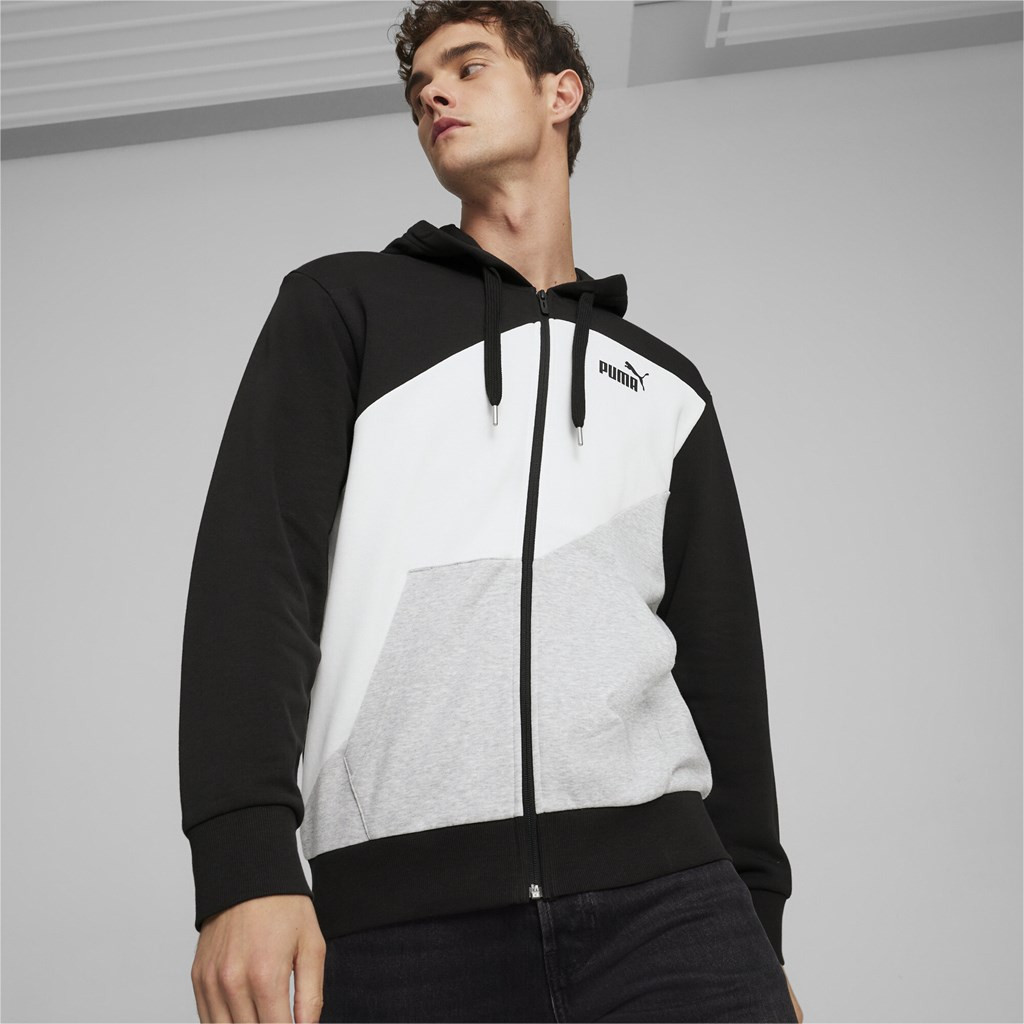 Levně Puma POWER Colorblock Full-Zip Hoodie TR Pánská mikina