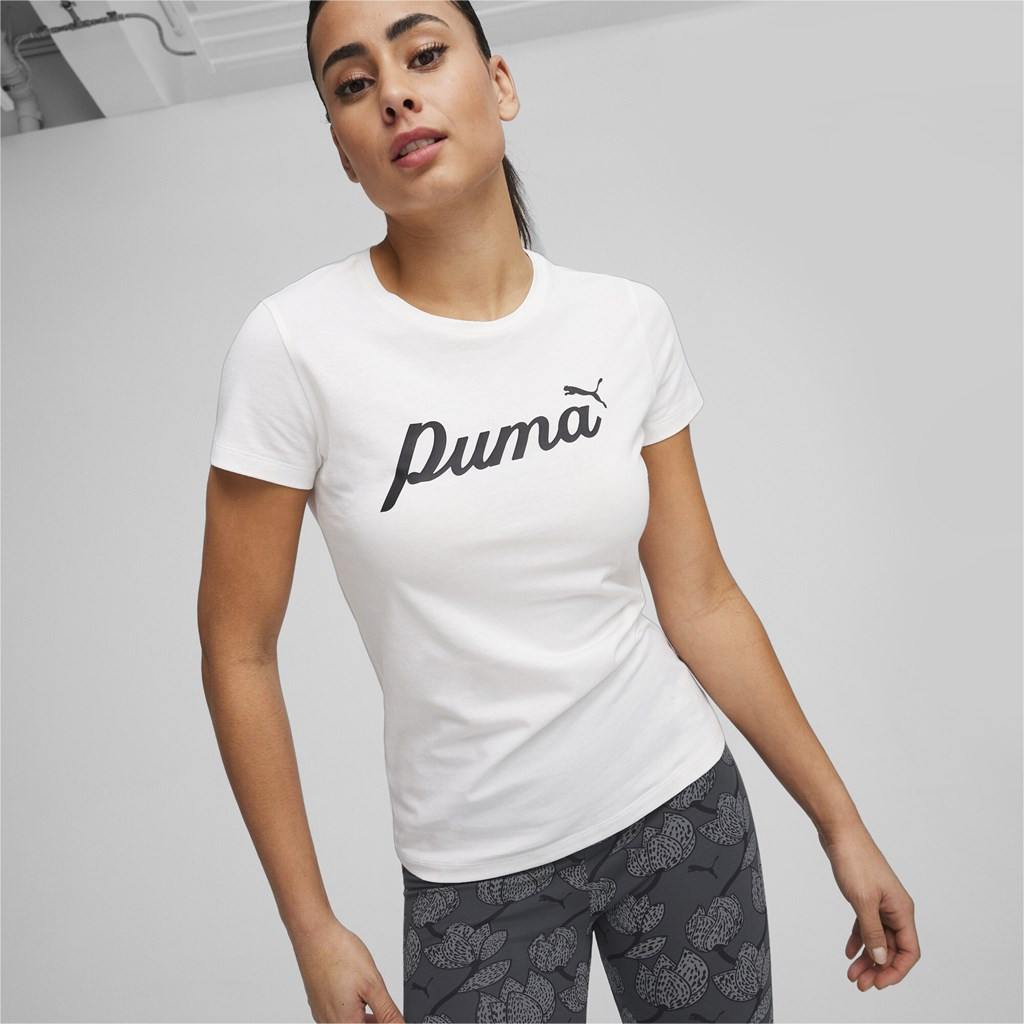 E-shop Puma ESS+ Script Tee Dámske tričko US M 679315-02
