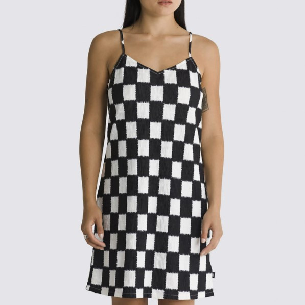 Levně Vans BENTON CHECKER CAMI DRESS Dámské šaty